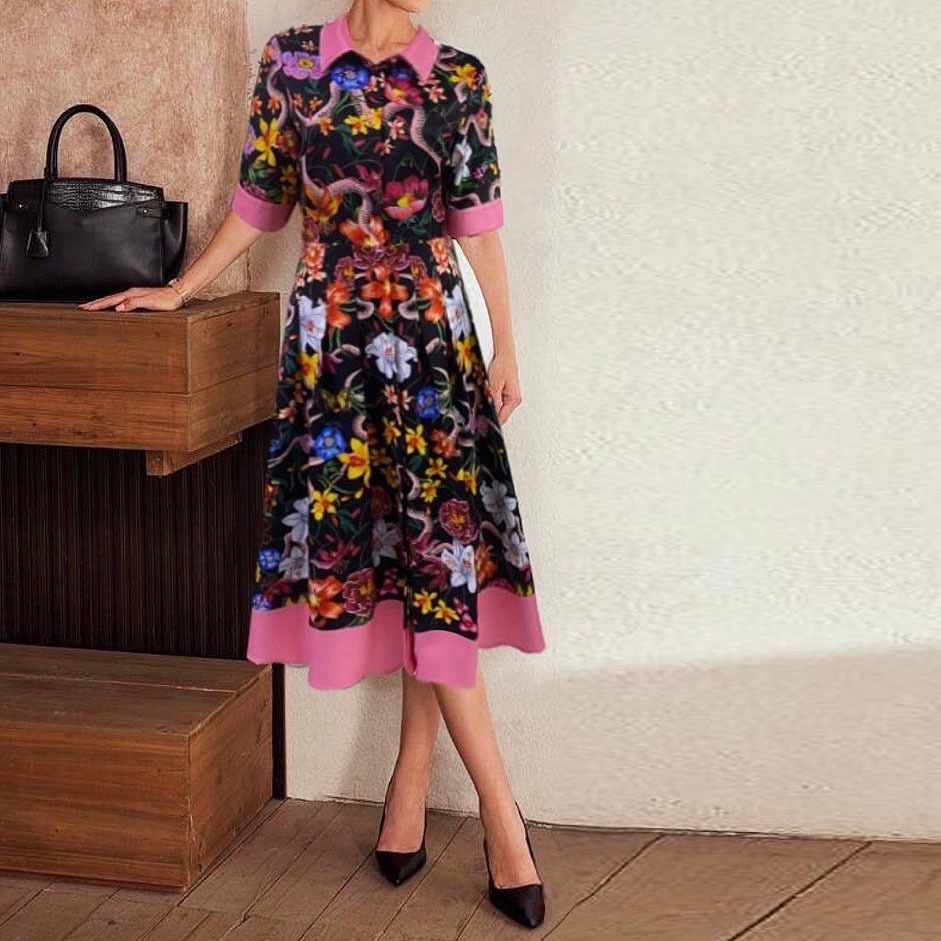 ĐẦM MIDI T4LB0T FLORAL