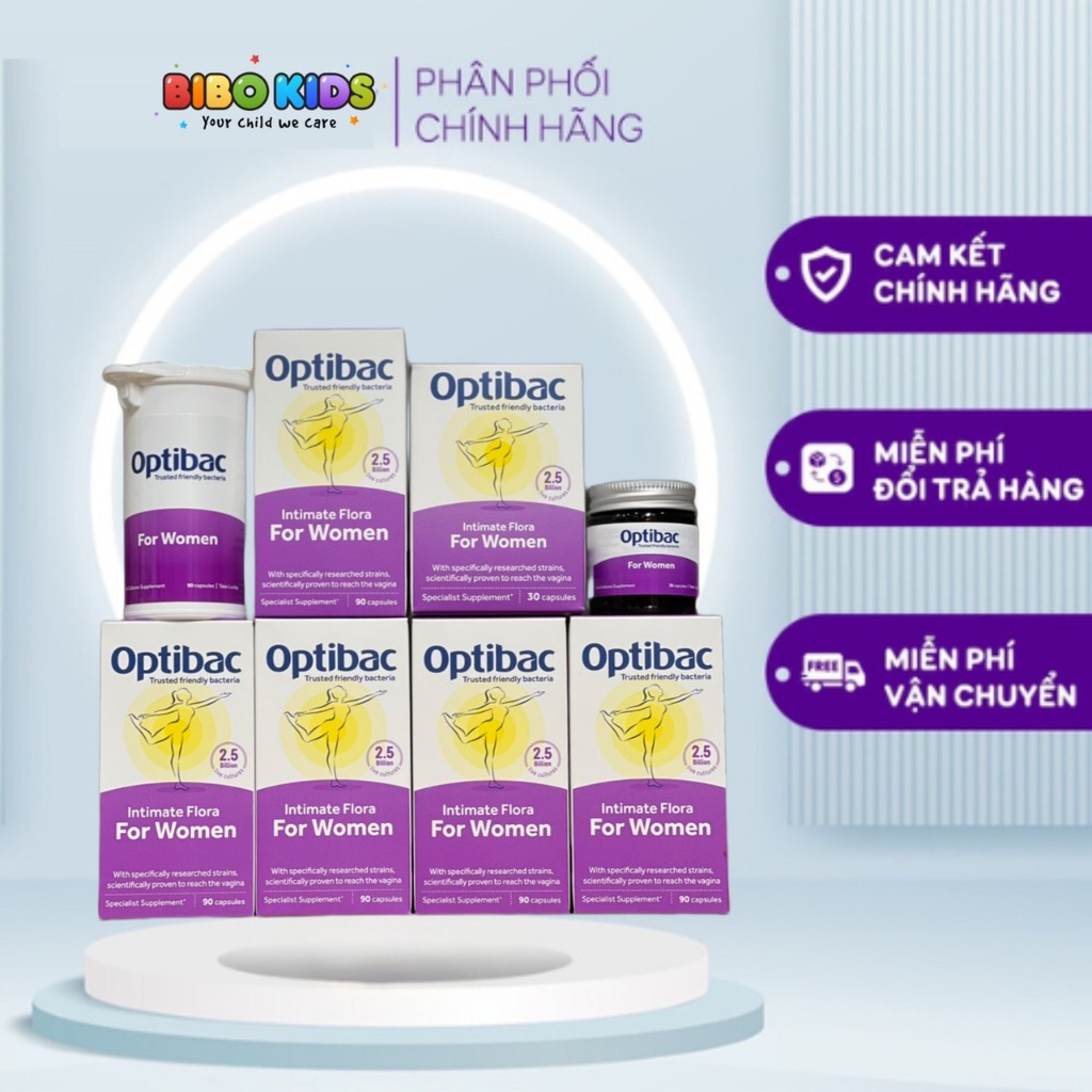 (Mẫu mơi) Men phụ khoa OptiBac Probiotics for women
