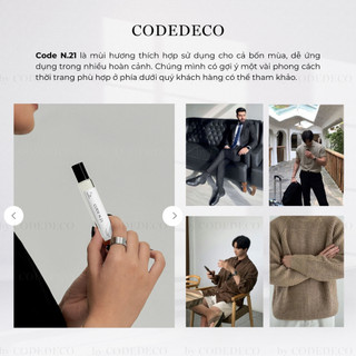 Tinh dầu nước hoa nam CODEDECO CODE N.21 dạng lăn 10ml