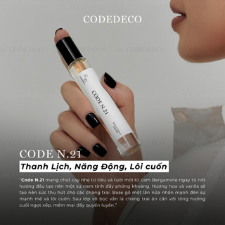 Tinh dầu nước hoa nam CODEDECO CODE N.21 dạng lăn 10ml