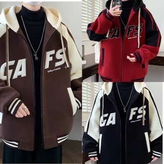 Áo khoác nỉ form rộng gafs phối màu mới viền sọc cực hot