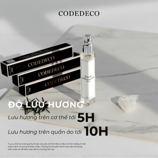 Tinh dầu thơm unisex CODEDECO Matcha Chilling Day 10ml dạng xịt