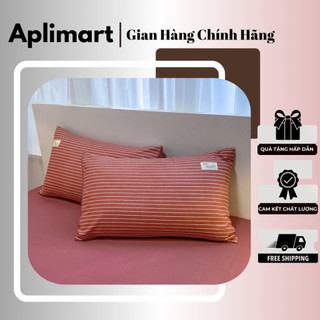 Vỏ Gối Nằm ,vỏ Gối Ôm Cotton Tici - Cotton Hoạt Tính Hoạ Tiết Kẻ Caro Hàn Quốc(1 CÁI )