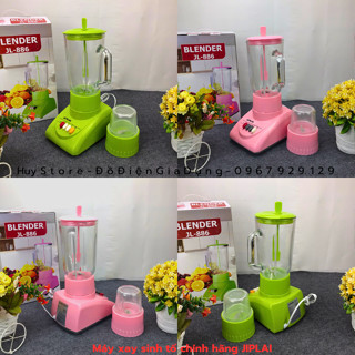 Máy Xay Sinh Tố BLENDER JL-886 2 cối thủy tinh chính hãng , Máy Xay Hoa Quả Thực Phẩm Tươi Khô Đa Năng Cầm Tay Huy Store