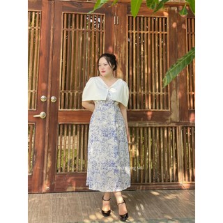 ĐẦM 2 DÂY KÈM ÁO KHOÁC DIU DÀNG CÁCH ĐIỆU THIẾT KẾ BIGSIZE