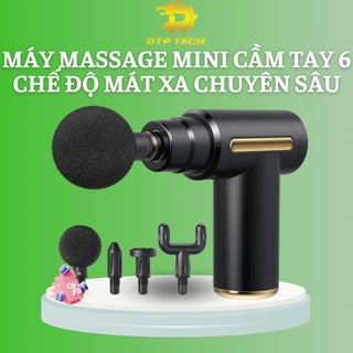 Máy massage cầm tay mini, súng massage cầm tay mini toàn thân 6 cấp độ chuyên sâu đa năng