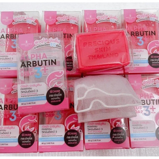 Xà phòng tắm Alpha Arbutin Thái Lan (Mẫu mới 2023- có tặng túi lưới)