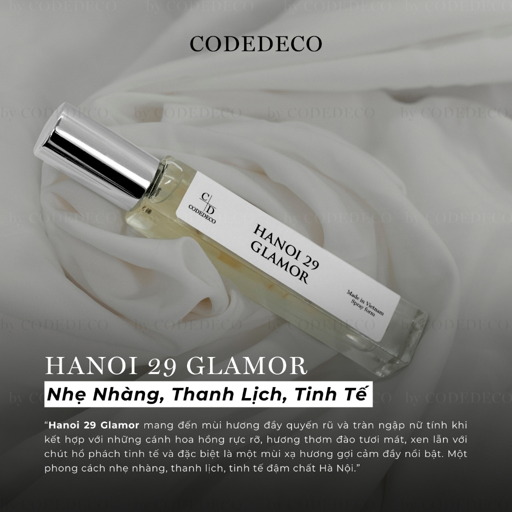 Tinh dầu nước hoa nữ CODEDECO Hanoi 29 - 10ml dạng xịt tiện lợi | BigBuy360 - bigbuy360.vn