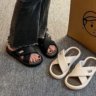 Dép nữ cao cấp 3phân Quảng Châu quai đan chéo,dép lê quai ngang dán Min đế bằng cao su êm chân full box mã B9