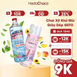 Chai xịt khử mùi giày dép khử mùi hôi chân công nghệ nano bạc, Xịt khử mùi giày diệt vi khuẩn GETO
