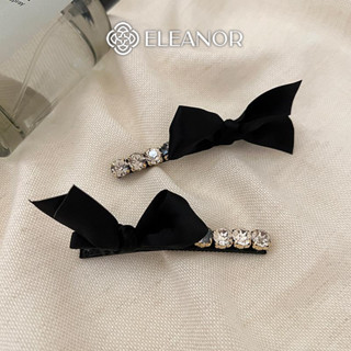 Kẹp tóc nữ Eleanor Accessories hình nơ đính đá kẹp tóc mái phụ kiện tóc 7803