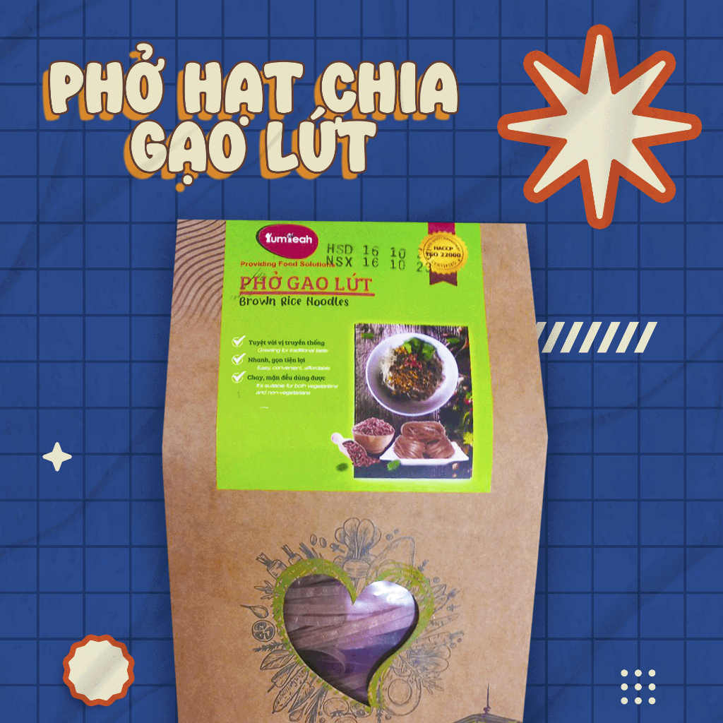 PHỞ HẠT CHIA GẠO LỨT 400g ( PHỞ LỨT HẠT CHIA )