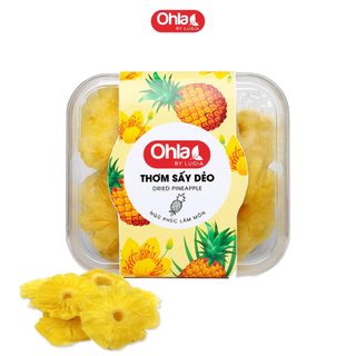 Thơm Sấy Dẻo Ohla 200g (Nguyên vị / Muối ớt) - Trái Cây Tươi Tự Nhiên Được Tuyển Chọn Kỹ Lưỡng