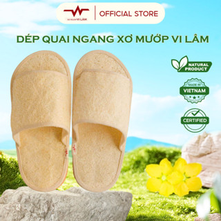 Dép Xơ Mướp Vi Lâm quai ngang unisex Trong Nhà Và Văn Phòng giúp Mát Xa Lòng Bàn Chân, Thấm Hút Mồ Hôi Chân