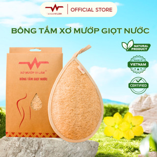 Bông Tắm Xơ Mướp Vi Lâm hình giọt nước Massage Toàn Thân Và Tẩy Tế Bào Chết Giúp Da Mịn Màng
