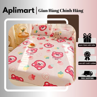 Ga Gối Cotton 100% - Hoa Nhí Vintage - Bộ Ga Giường + 2 Vỏ Gối Nằm