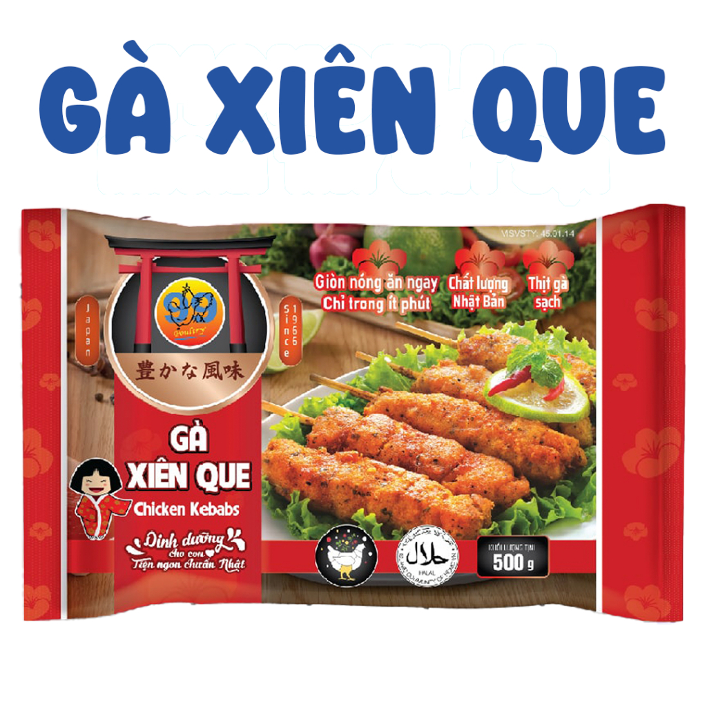Gà Xiên Que K&U Gói 500gr - Hàng phân phối