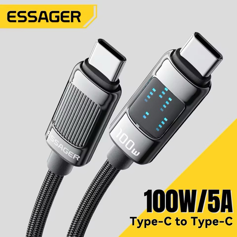 ( Essager 100W ) Cáp sạc nhanh 100W USB-C sang Type-C Essager PD 100W Sạc nhanh,Truyền dữ liệu 480Mb
