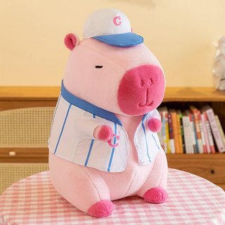 Gấu Bông Capybara hồng mặc áo, gấu bông Capybara, capy boii
