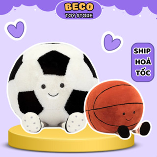 Gấu hình quả bóng đá nhồi bông êm mịn dễ thương