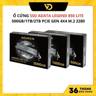 Ổ cứng ssd adata legend 850 lite 500gb/1tb/2tb pcie gen 4x4 m.2 2280