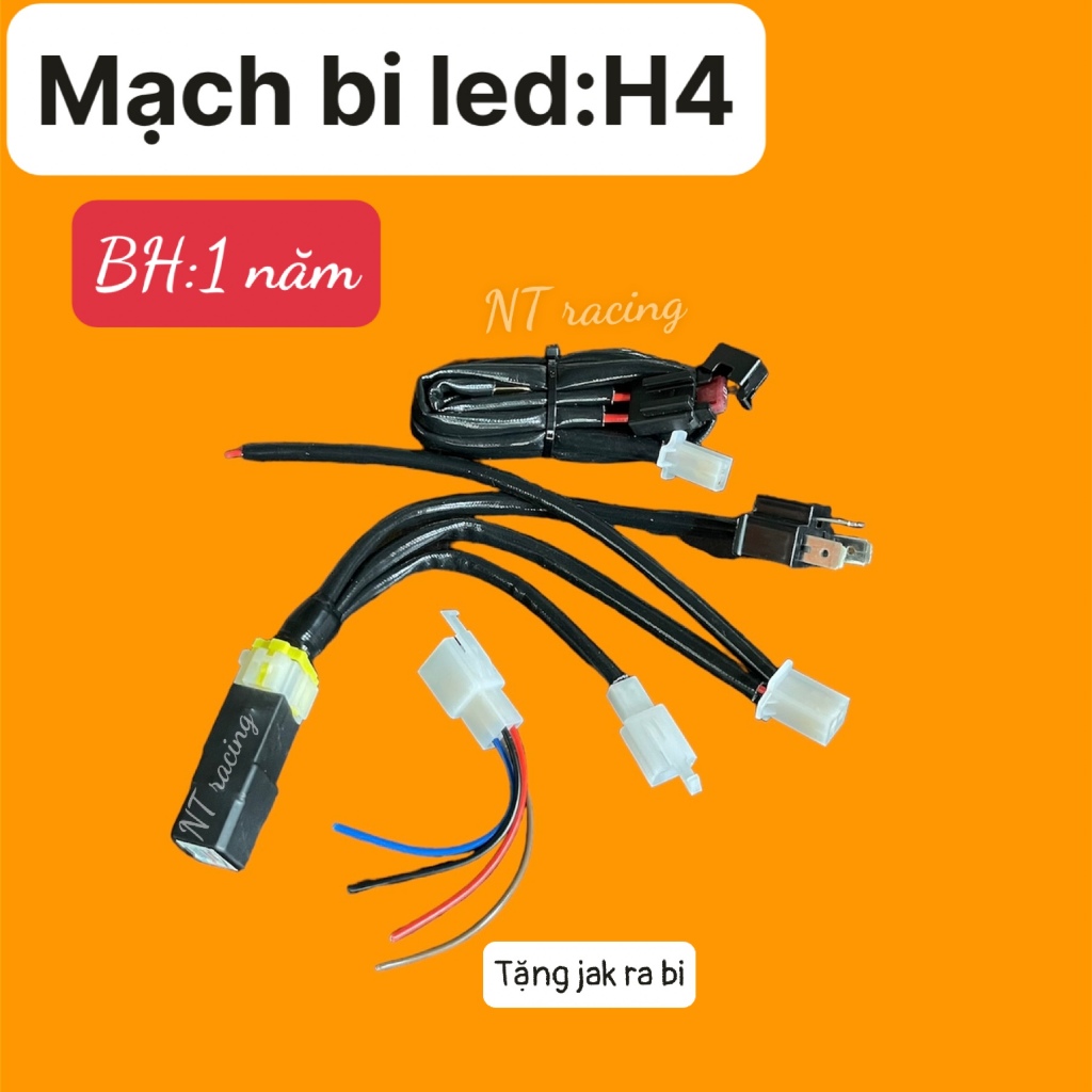 Bộ Dây Nguồn H4 ( dây dật H4 ) Cấp Điện Cho Bi cầu Led