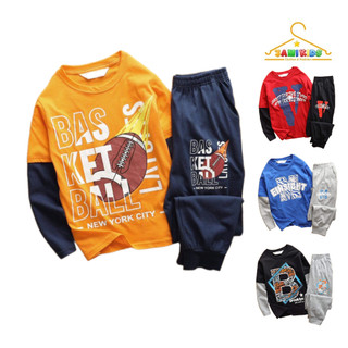Bộ quần áo dài tay thu đông bé trai size đại JAMIKIDS xuất dư mềm mịn từ 23-57kg