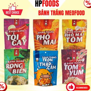 Combo MIX 6 gói Bánh tráng trộn các vị Tỏi Cay Phô Mai Rong Biển Phô Mai Tôm Thập cẩm Tomyum