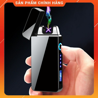 Quẹt điện Plasma chống gió - Có đèn led hiển thị pin