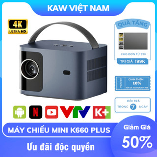 [NEW PRODUCT] Máy Chiếu Mini Cao Cấp K660 Plus, Chính Hãng KAW, Độ Sáng Độ Nét Cao, Chất Lượng Full HD, Bảo Hành 12 Táng