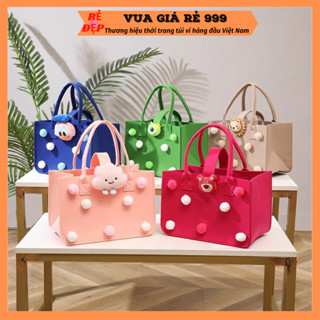 Túi xách nỉ xốp dáng tote họa tiết đám mây hoạt hình thời trang nhiều màu sắc giá rẻ DC250