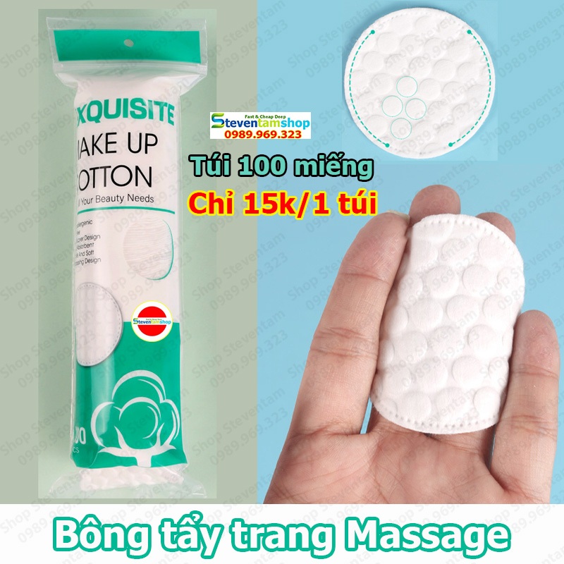 Bông tẩy trang Massage 100 miếng