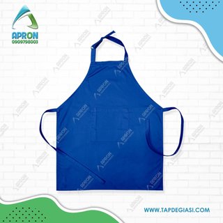 Tạp dề yếm truyền thống màu xanh bích vải kaki cotton freesize phù hợp cả Nam và Nữ làm đồng phục