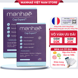 Viên uống hỗ trợ mọc tóc Manhae Cap Expert giúp tóc dày, chắc khỏe và giảm khô xơ 120 viên - Pháp
