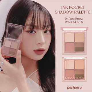 [Chuẩn Auth] Phấn Mắt 4 Ô Peripera Ink Pocket Shadow Palette 6.4g Phấn Mịn Có Nhũ MÀU 04 YOU KNOW WHAT MUTE