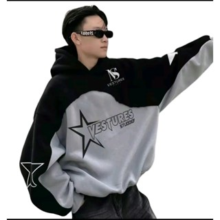 Áo Hoodie Nỉ Bông Form Rộng Nam Nữ In Hình Ngôi sao