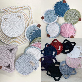 Tấm lót ly hình mèo bằng vải Upcycling, miếng lót ly/cốc vải thấm hút tốt AIRIST - ODA VN