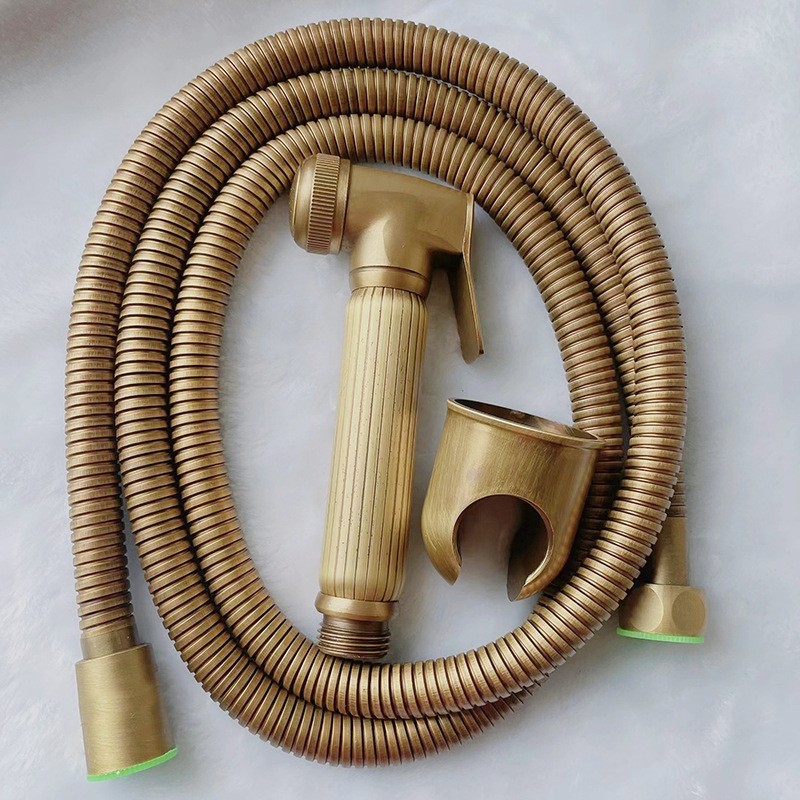  Bộ vòi xịt vệ sinh vòi xịt bồn cầu toilet bằng đồng thau kèm dây dẫn và đế cài 