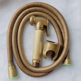 Bộ vòi xịt vệ sinh, vòi xịt bồn cầu, toilet bằng đồng thau kèm dây dẫn và đế cài