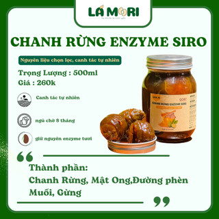 500ml siro chanh rừng ngâm emzyme từ đường phèn tốt cho cổ họng, tiêu đờm - Lá Mori