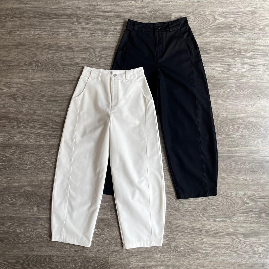 Quần kaki nữ ống thụng