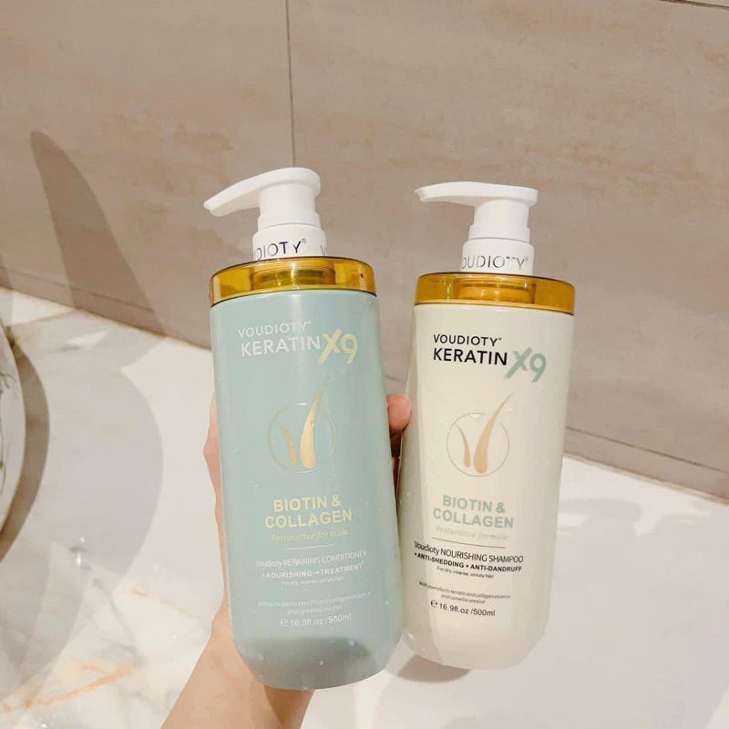 Cặp gội xả Voudioty keratin x9