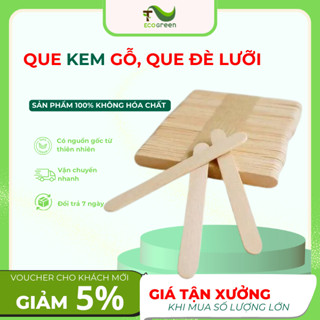 100 Que Kem Gỗ Làm Nhà Gỗ Handmade, Que Đè Lưỡi  An Toàn Với Môi Trường
