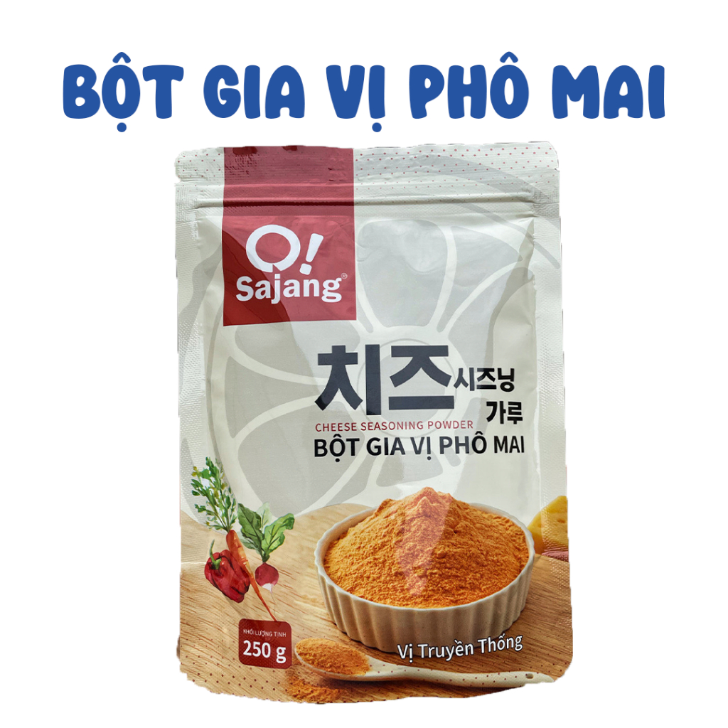 Bột Gia Vị Phô Mai - Bột Phô Mai Vị Truyền Thống gói 250gr - Hàng phân phối