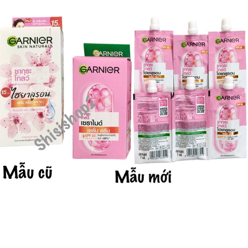 💐(4/2027) Kem Dưỡng Da Garnier Sakura tuýp 7ml