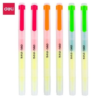 Bút nhớ dòng Deli 2 đầu 2 màu U353 / U35304 / Bút highlight dấu dòng Deli 35304