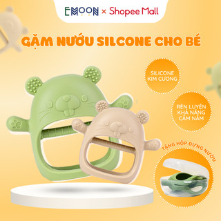 Gặm nướu silicone Emoon cao cấp cho bé siêu mềm giúp giảm ngứa nướu an toàn cho bé (Có hộp bảo quản)