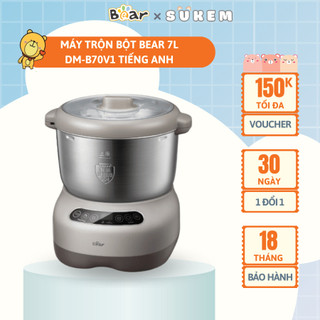 Máy Trộn Bột Bear 7L Đa Năng Ủ Bột, Nhồi Bột Nhanh Công Suất Lớn Bảo Hành 18 Tháng DM-B70V1