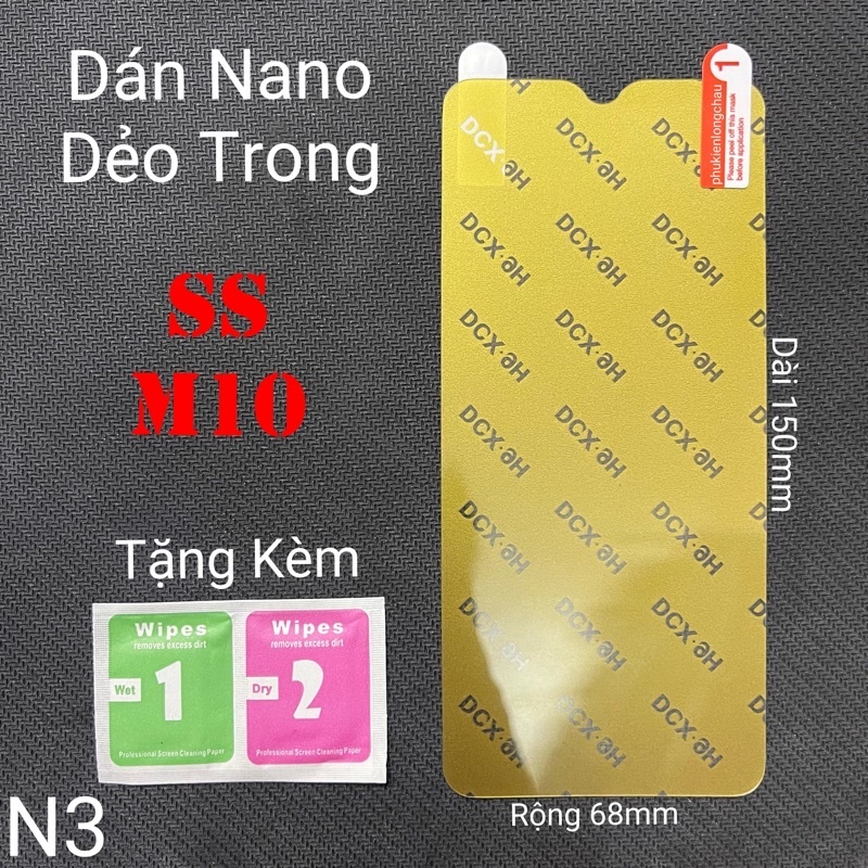 Miếng Dán Bảo Vệ Màn Hình Samsung M10 Dẻo Mỏng Trong Suốt Phủ Nano Chống Trầy Xước(N3)