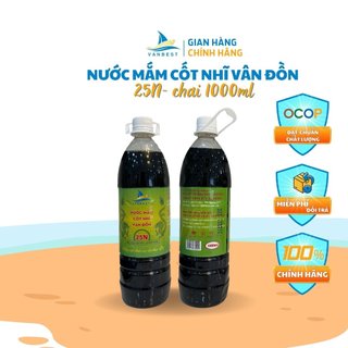 Nước mắm cốt nhĩ Vân Đồn chính hãng thương hiệu Vanbest độ đạm 25N chai 1L nước mắm sá sùng Quảng Ninh